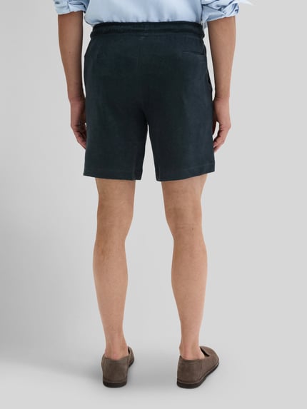 Marc O'Polo Regular Fit Sweatshorts aus reinem Baumwoll-Frottee Dunkelblau 5