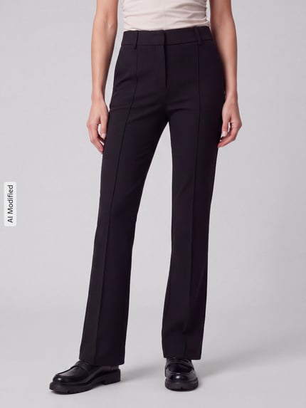 OPUS PANTS Relaxed Fit Gerade Hose aus Viskose-Mix Modell 'Luane Long' Black 4