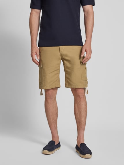 JACK & JONES Szorty cargo o kroju regular fit ze szlufkami na pasek model ‘COLE BARKLEY’ Beżowy 4