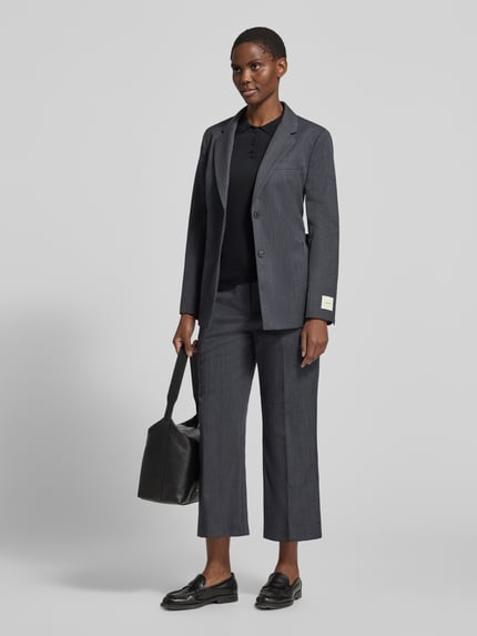 Calvin Klein Womenswear Regular Fit Longblazer aus Wolle mit Taillengürtel Graphit 1