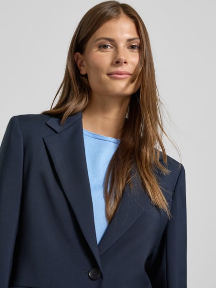 s.Oliver RED LABEL Regular fit gebreide pullover van een mix van katoen en viscose Lichtblauw - 3