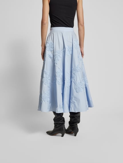 ROTATE Midirok met naadritssluiting Lichtblauw - 5