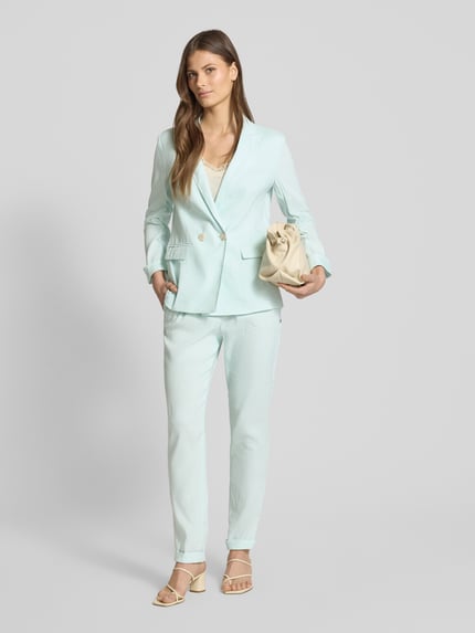 Marc Cain Linnen blazer met reverskraag Mintgroen - 1