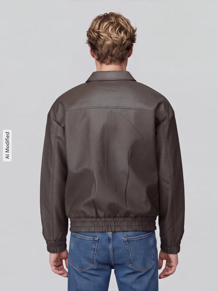 ONLY & SONS Regular Fit Kunstlederjacke Modell 'REX' Schlamm 5
