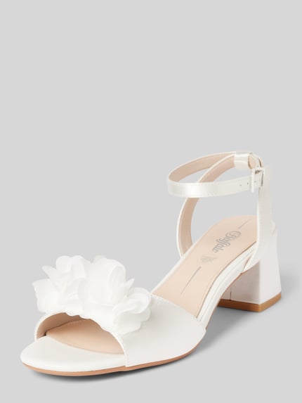 BUFFALO LONDON Sandalette mit Blockabsatz Modell 'LUCY ROSE' Offwhite 1