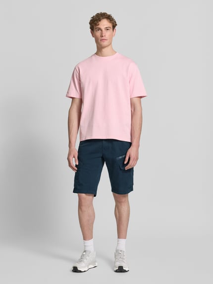 PME Legend tapered fit cargo bermuda’s met klepzakken model 'Nordrop' Marineblauw - 1