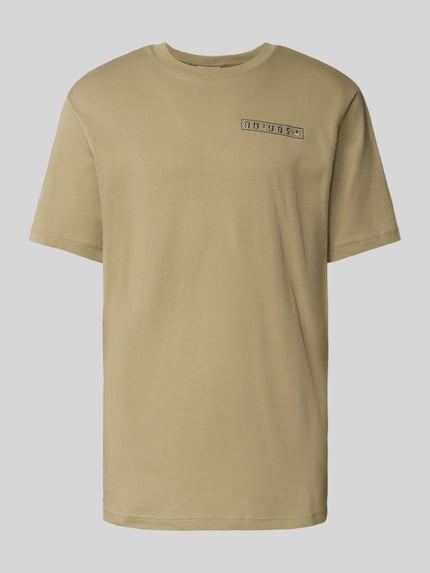 adidas Originals T-Shirt mit Rundhalsausschnitt und Label-Print Khaki 2