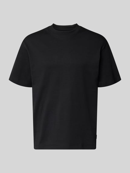 Produktfoto, schwarzes Herren T-Shirt mit Rundhalsausschnitt Modell 'EURBAN EDGE' von Jack & Jones aus Reine Baumwolle, Modern Fit.