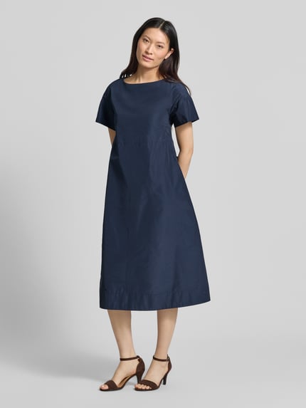 Weekend Max Mara Lejąca sukienka casualowa z dodatkiem bawełny model 'PIOPPO' Ciemnoniebieski 1