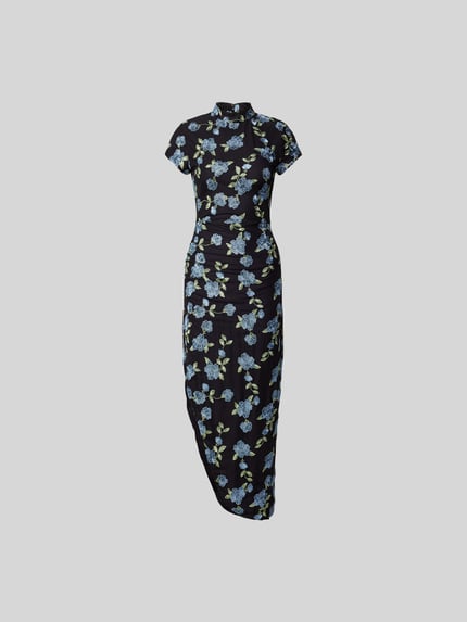 ROTATE Maxi-jurk in asymmetrische look Zwart - 2