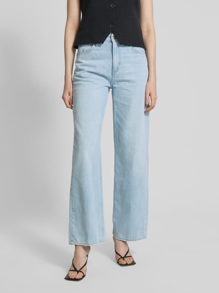 BOSS Wide leg jeans in 5-pocketmodel, model 'CROSSROAD' Lichtblauw - 4