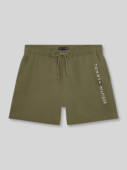 Tommy Hilfiger Badehose mit Label Print Oliv 2