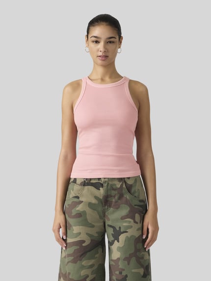 Levi's® slim fit tops in ribbreisel Felroze - 4
