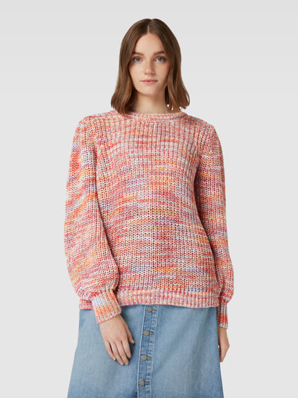 Fransa Strickpullover in melierter Optik Modell 'Linda' Orange 4