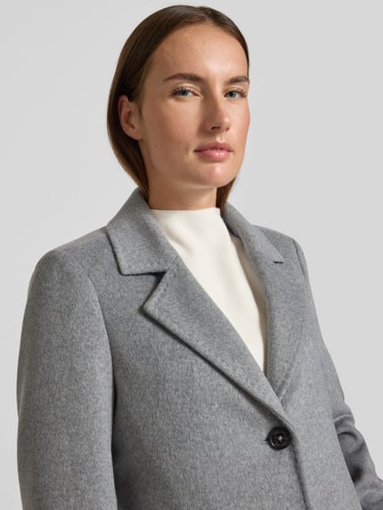 s.Oliver RED LABEL Płaszcz o kroju regular fit z dodatkiem wełny Jasnoszary melanż 3