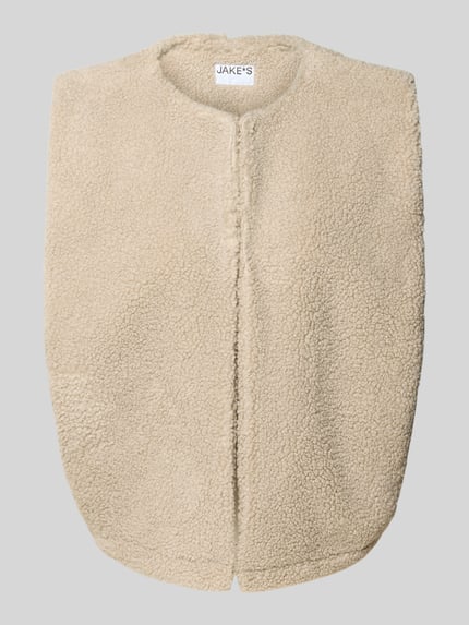 Kamizelka z futerka z okrągłym dekoltem Shop The Look MANNEQUINE