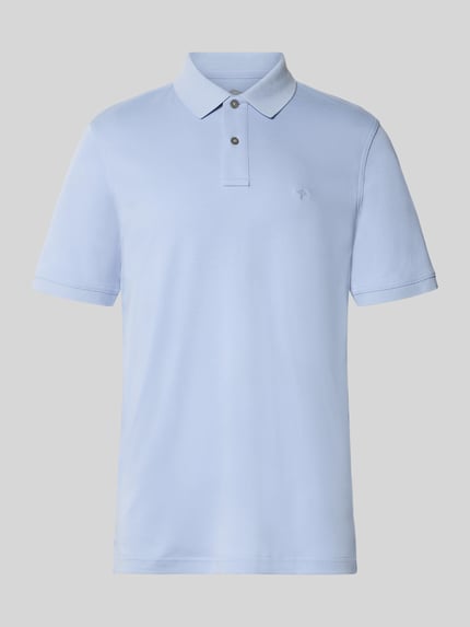 Fynch-Hatton koszulka polo o kroju regular fit z wyhaftowanym logo Jasnoniebieski 2