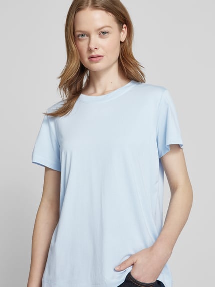 MOS MOSH T-shirt met ronde hals, model 'DALA' Lichtblauw - 3