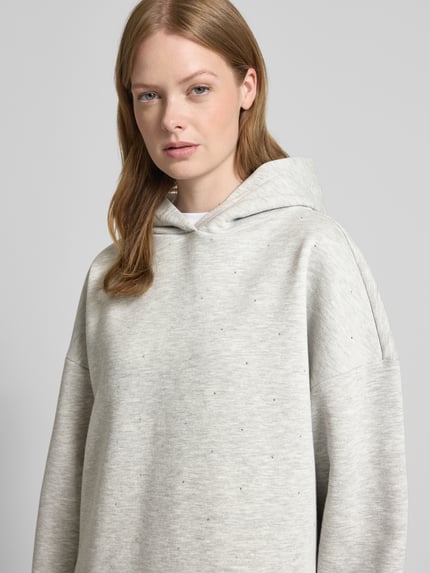 Rich & Royal Hoodie met verlengd rugpand en capuchon Lichtgrijs - 3