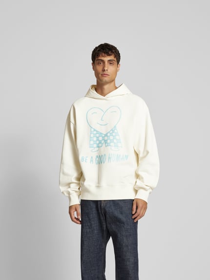 ISNURH hoodie met capuchon Offwhite - 4