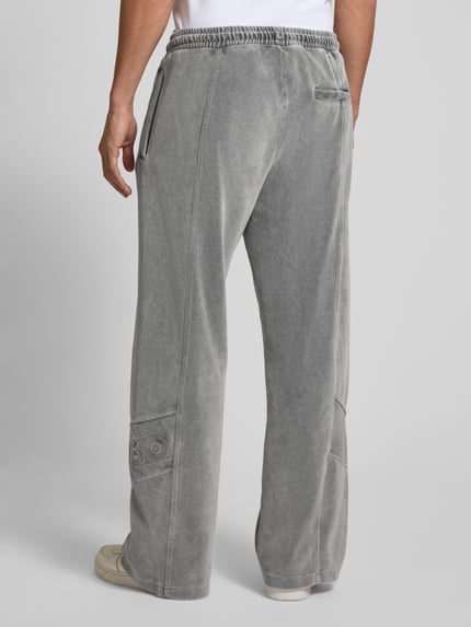 HUGO Oversized sweatpants van katoenmix, model 'DELSONI' Middengrijs - 5