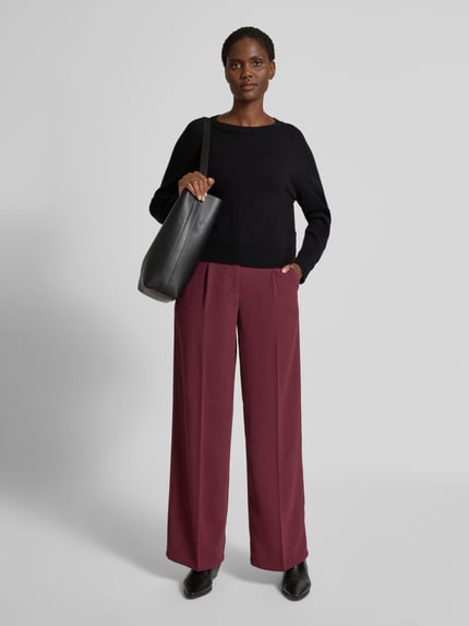 Marc Cain Strickpullover aus Schurwoll-Kaschmir-Mix Black 1