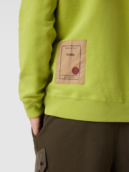 Ten C Bluza o kroju oversized z bawełny Jabłkowozielony 3