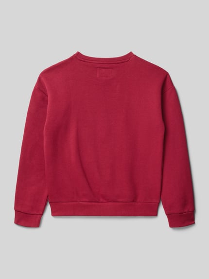 GUESS Regular Fit Sweatshirt mit Logo-Print Modell 'Active' Dunkelrot 3