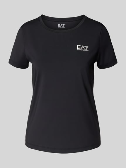 EA7 Emporio Armani T-shirt z nadrukiem z logo i okrągłym dekoltem Czarny 2