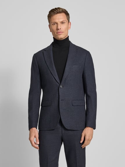 Selected Slim fit colbert met wol, model 'SLIM-REED WOOL' Marineblauw - 4