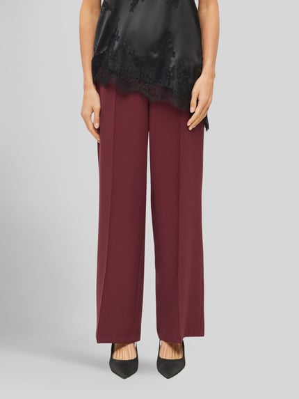 s.Oliver BLACK LABEL Regular Fit Hose mit Bundfalten Bordeaux 3