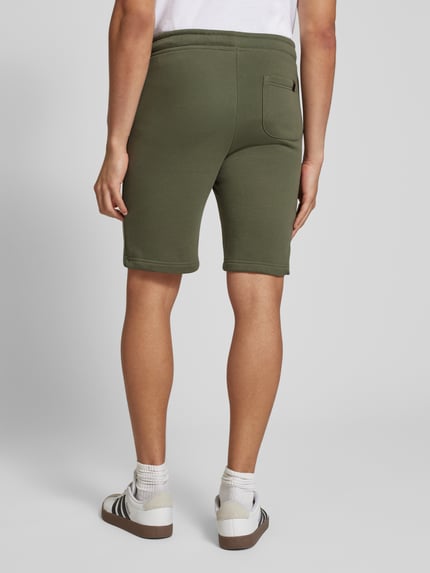 Alpha Industries Szorty z dzianiny dresowej z elastycznym pasem i tunelem Oliwkowy 5