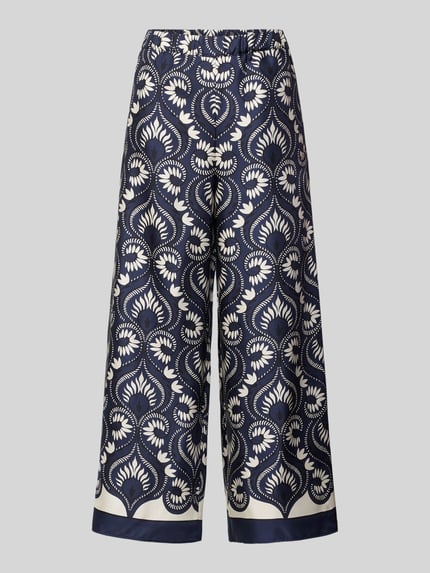 Weekend Max Mara Loose Fit Weite Hose aus reinen Seide Modell 'DOTTICO' Marine 2
