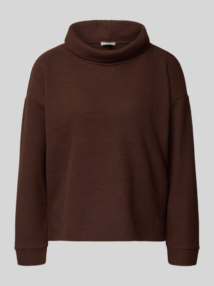 Tom Tailor Relaxed fit sweatshirt met opstaande kraag Hazelnoot - 2