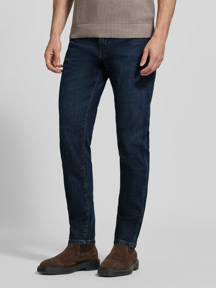 Wrangler Jeansy o kroju tapered fit z mieszanki bawełny model 'Redford' Ciemnoniebieski 4