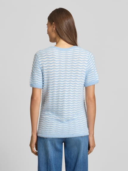 s.Oliver BLACK LABEL Regular Fit Strickshirt aus Viskose-Mix Bleu 5