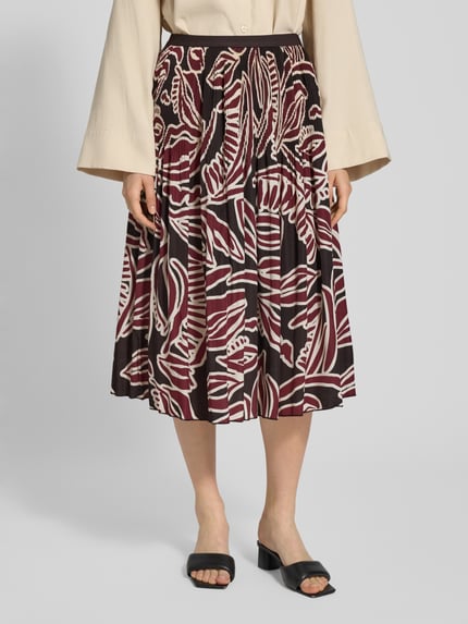 OPUS Midirok met elastische band, model 'Ribane' Donkerrood - 4