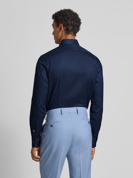 OLYMP SIGNATURE tailored fit vrijetijdshem met kentkraag model 'Savio' Marineblauw - 5