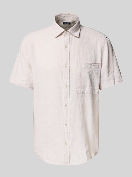 MCNEAL Regular Fit Freizeithemd aus Leinen-Baumwoll-Mix Offwhite 2