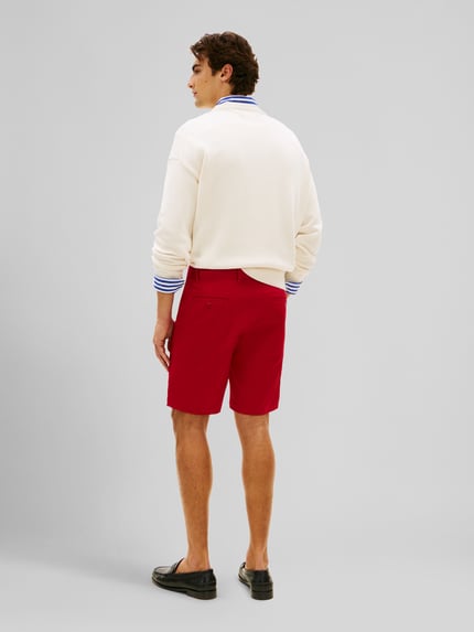 Tommy Hilfiger Regular Fit Bermudas aus Baumwoll-Mix Rot 5