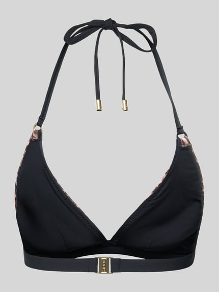 Produktfoto, Bikini-Oberteil in Triangel-Form Modell 'Leopard Beach' von JOOP! Collection, Schwarz mit Animalprint, Stretch, körpernah