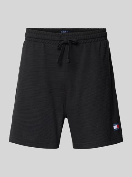 Tommy Jeans Regular Fit Sweatshorts aus Baumwoll-Mix Black 2