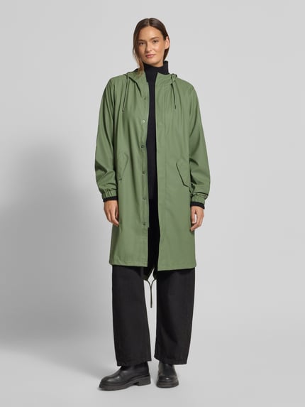 Rains Regular fit parka met capuchon model 'Fishtail' Rietgroen - 1