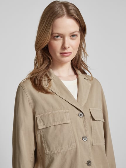 Marc O'Polo Regular Fit Caban-Jacke aus Baumwoll-Leinen-Mix Beige 3
