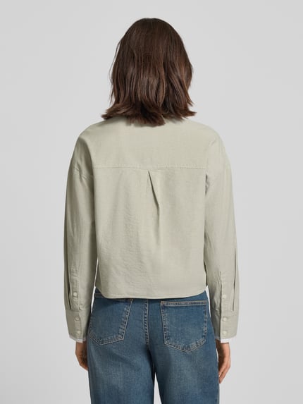 OPUS Overhemdblouse met knoopsluiting, model 'Finsi' Mintgroen - 5