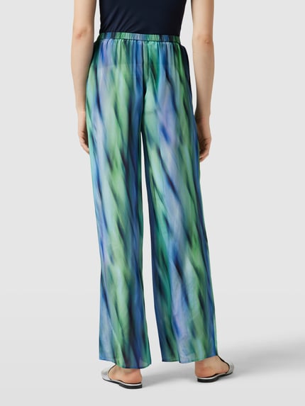 Armani Exchange Wide Leg Stoffhose im Allover-Design Blau 5