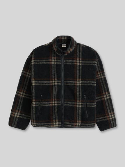 Levi's® Boxy Fit Fleecejacke mit Stehkragen Modell 'NOLAN' Black 2