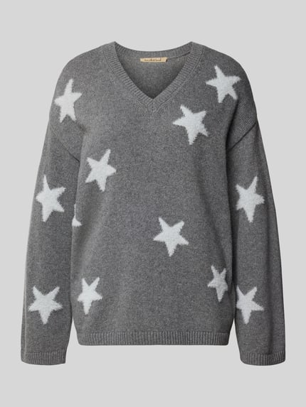 Smith and Soul Loose fit gebreide pullover met kasjmier Middengrijs gemêleerd - 2