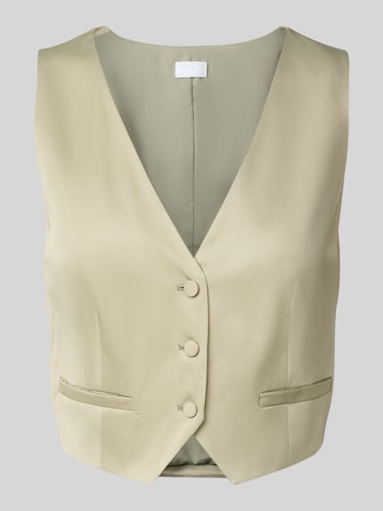 Jake*s Cocktail Weste mit V-Ausschnitt Khaki 2