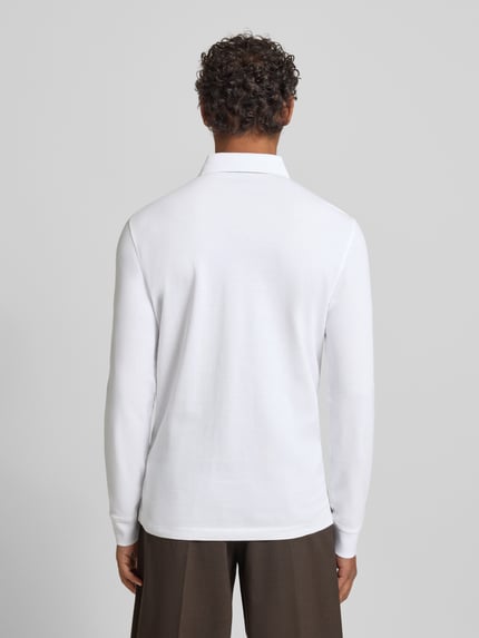 bugatti Regular Fit Poloshirt mit Kontrastkragen und Label-Stitching Weiss 5
